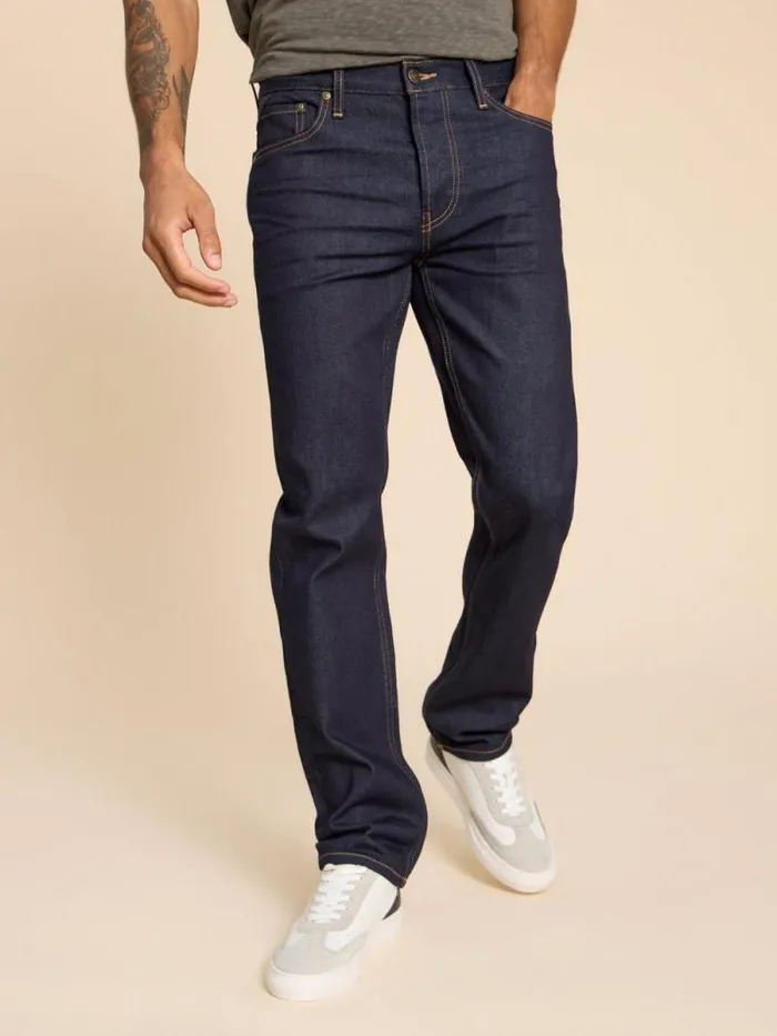 Men Eastwood Straight Jean Dk Denim White Stuff Jeans