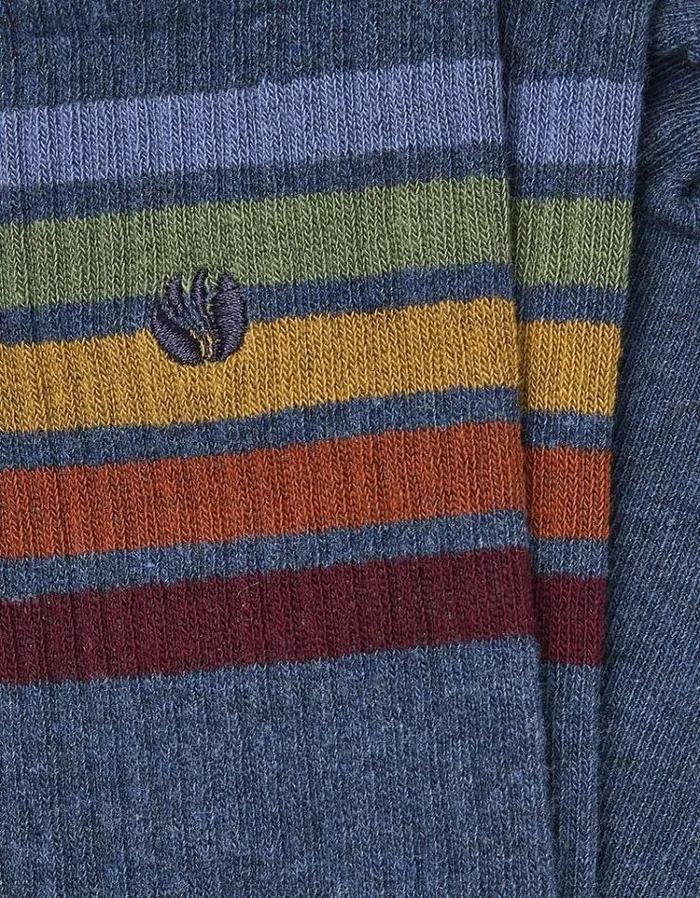 Men FatFace Buy 2 Get 1 Free Socks 1 Pack Dan Stripe Socks Navy