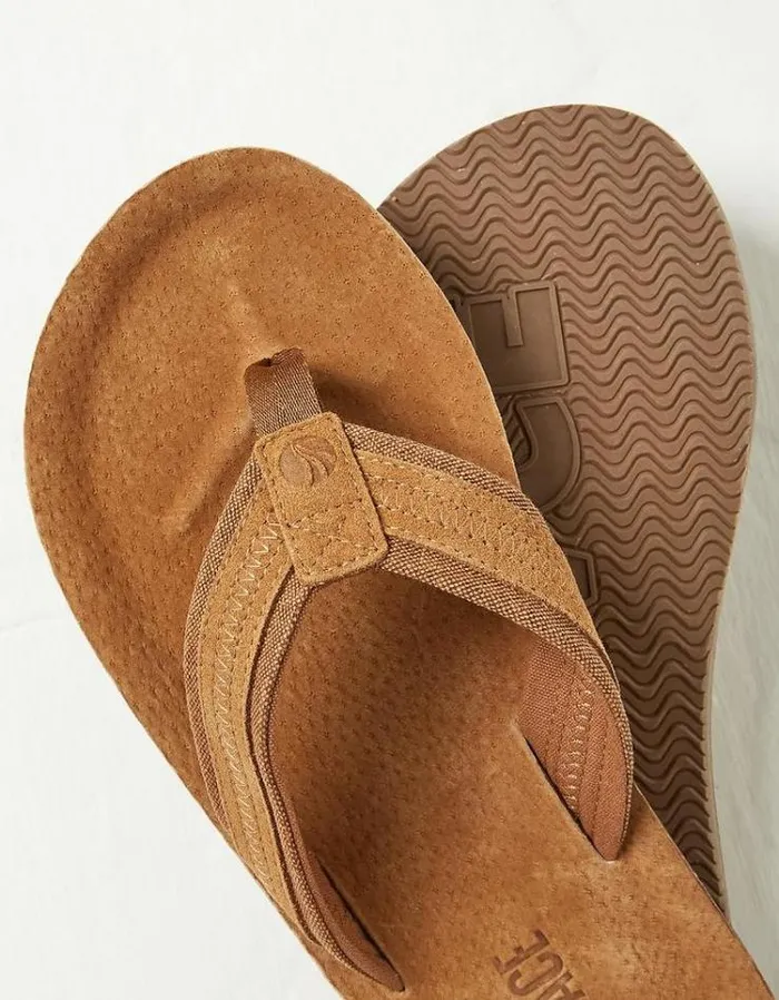 Men FatFace Flip Flops Burcott Flip Flops Tan