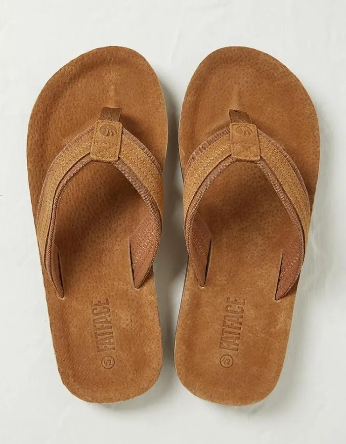 Men FatFace Flip Flops Burcott Flip Flops Tan