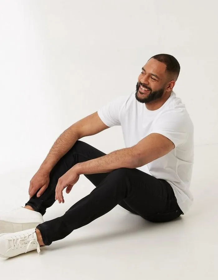 Men FatFace Men039s Sale Lean Slim Washed Black Jeans