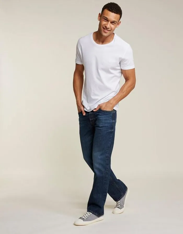 Men FatFace Men039s Sale Mid Wash Bootcut Jeans Denim