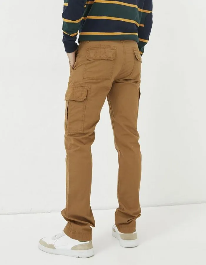Men FatFace Pants and Chinos Corby Ripstop Cargo Trousers Tan