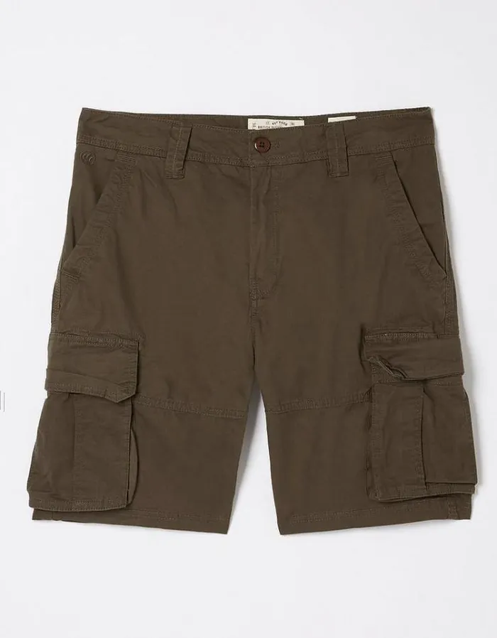 Men FatFace Shorts Bude Lightweight Cargo Shorts Chocolate Brown