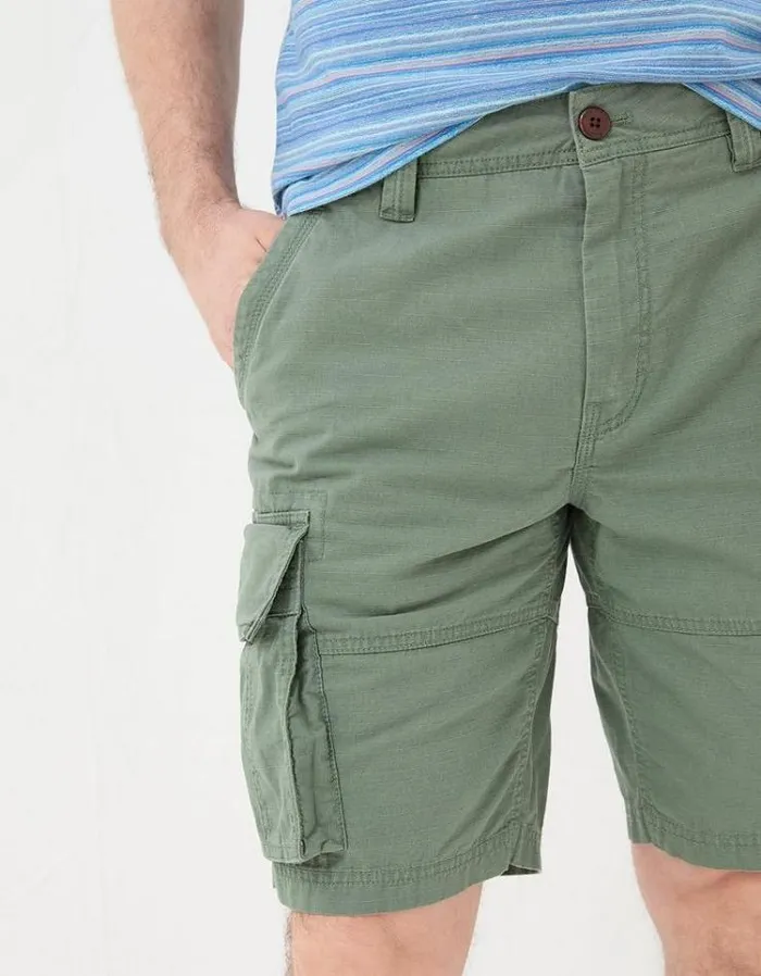 Men FatFace Shorts Bude Ripstop Cargo Shorts Khaki Green