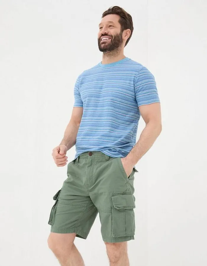 Men FatFace Shorts Bude Ripstop Cargo Shorts Khaki Green
