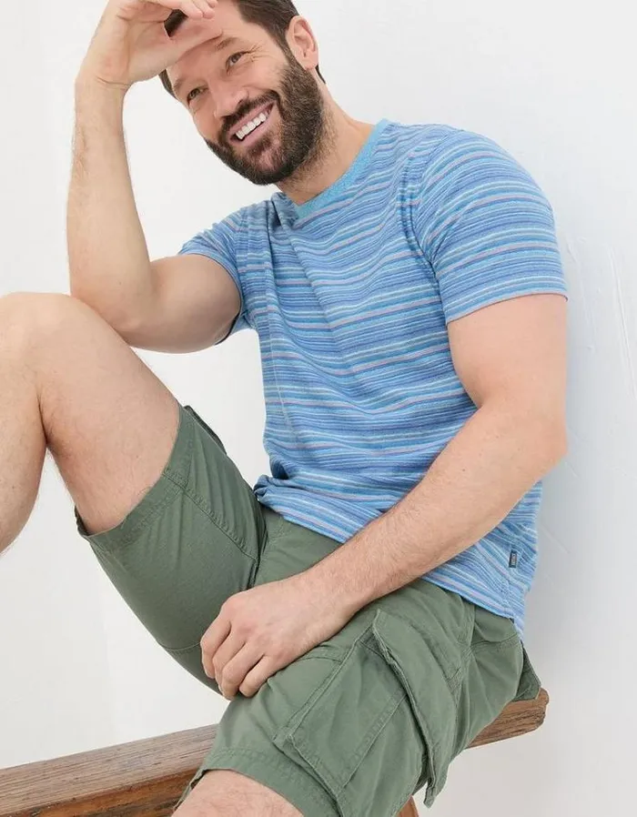 Men FatFace Shorts Bude Ripstop Cargo Shorts Khaki Green