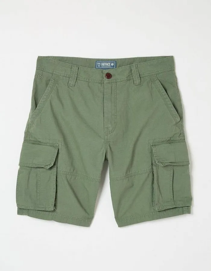 Men FatFace Shorts Bude Ripstop Cargo Shorts Khaki Green