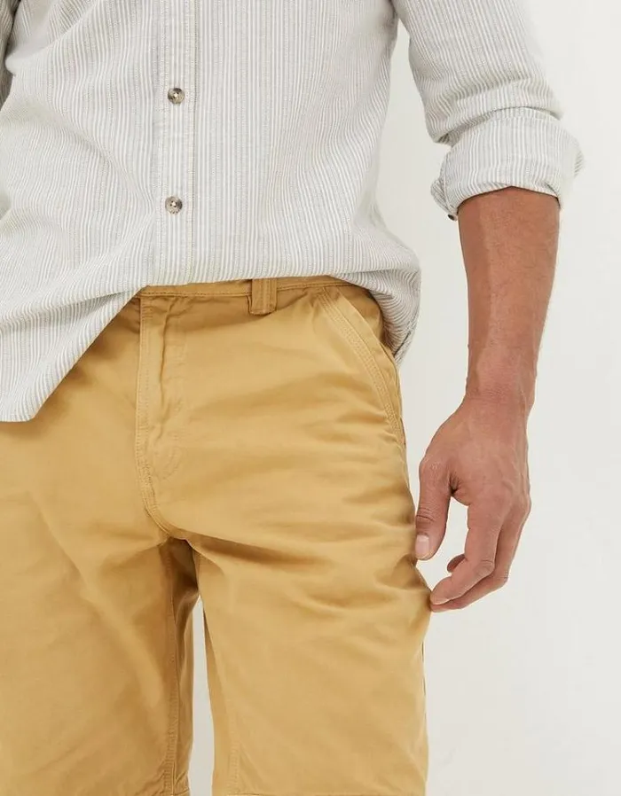 Men FatFace Shorts Cove Chino Shorts Golden Yellow