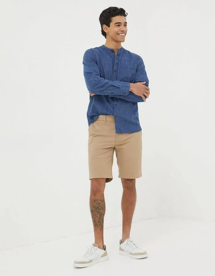 Men FatFace Shorts Mawes Chino Shorts Dark Stone