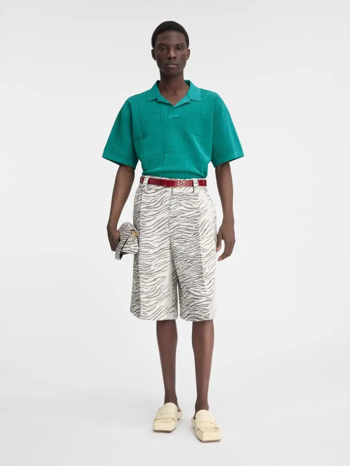 Men Knits JACQUEMUS The Bacino Polo Shirt Turquoise