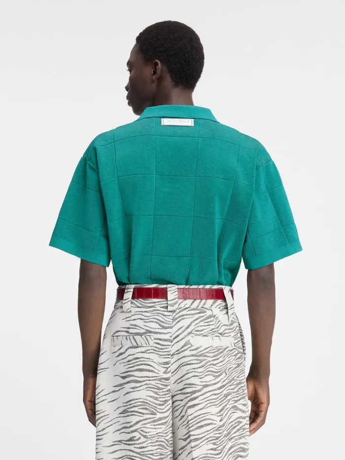 Men Knits JACQUEMUS The Bacino Polo Shirt Turquoise Men Knits JACQUEMUS The Bacino Polo Shirt Turquoise