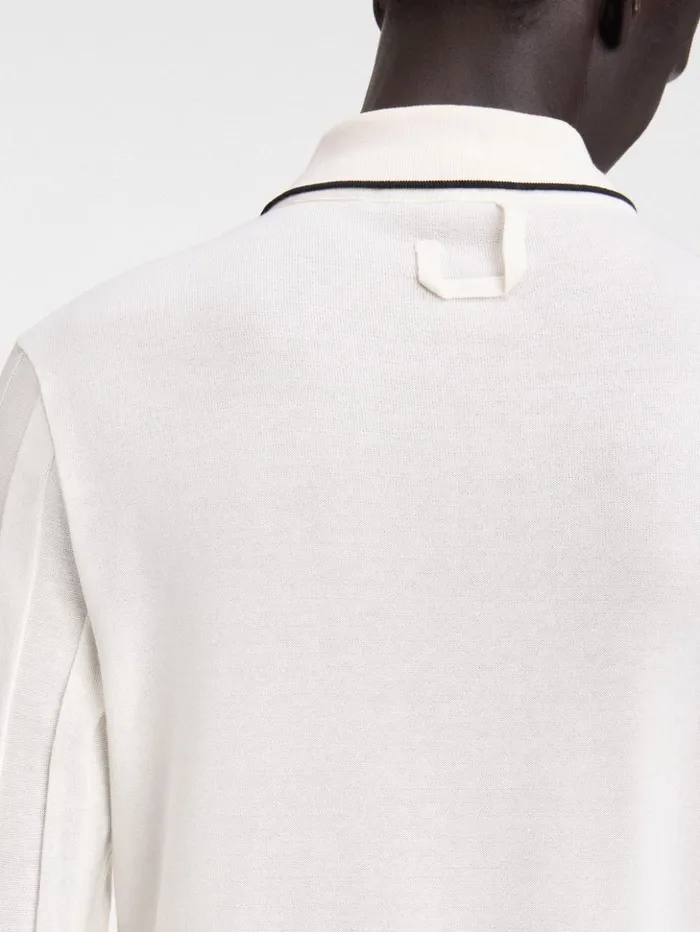 Men Knits JACQUEMUS The Tricot Longsleeve Polo Shirt Offwhite