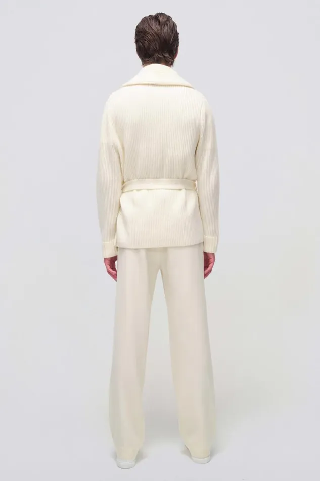 Men Knitwear Jonathan Simkhai Nicolai Cardigan Ivory Shawl Collar Cardigan Men Knitwear Jonathan Simkhai Nicolai Cardigan Ivory Shawl Collar Cardigan