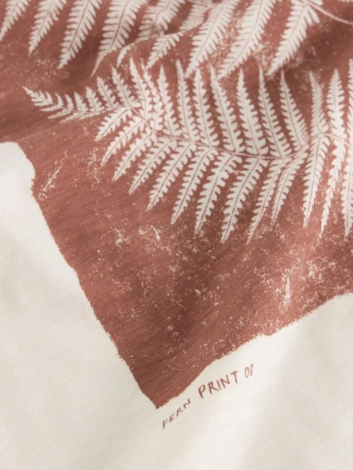 Men Leaf Graphic Tee Natural Print White Stuff TShirts Men Leaf Graphic Tee Natural Print White Stuff TShirts