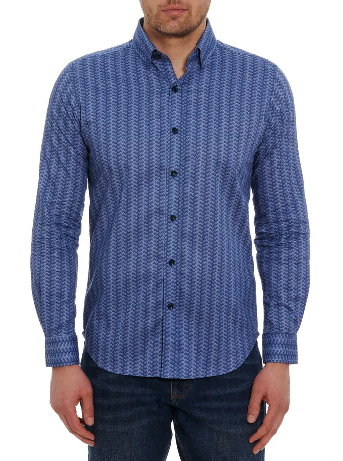 Men Long Sleeve Button Down Shirts Robert Graham DOMENIC LONG SLEEVE BUTTON DOWN SHIRT Navy Men Long Sleeve Button Down Shirts Robert Graham DOMENIC LONG SLEEVE BUTTON DOWN SHIRT Navy