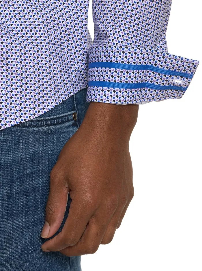 Men Long Sleeve Button Down Shirts Robert Graham DURANTE MOTION LONG SLEEVE KNIT BUTTON DOWN SHIRT Multi