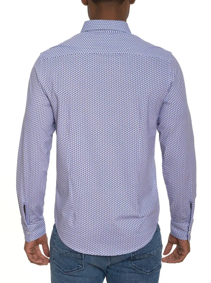 Men Long Sleeve Button Down Shirts Robert Graham DURANTE MOTION LONG SLEEVE KNIT BUTTON DOWN SHIRT Multi