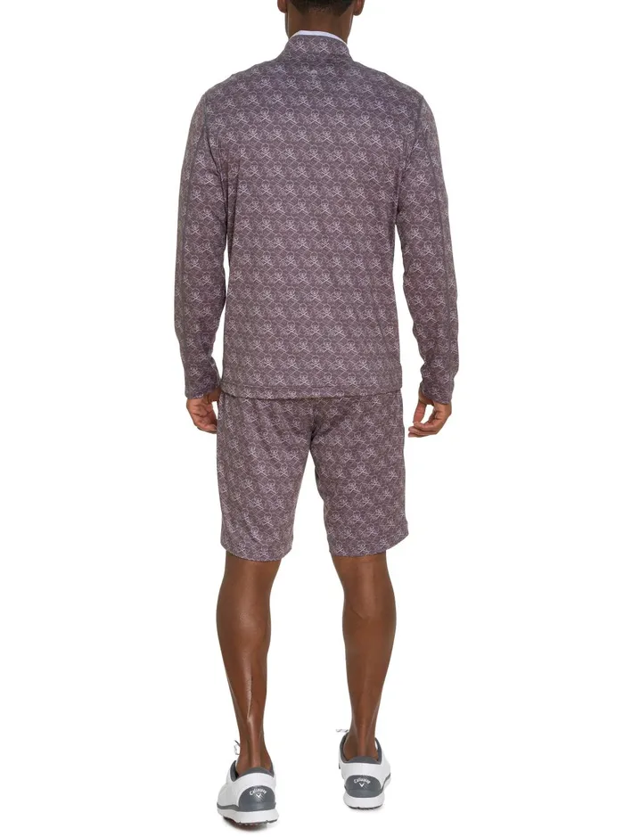 Men Long Sleeve Button Down Shirts Robert Graham IRON SKULL LONG SLEEVE KNIT SHIRT Grey