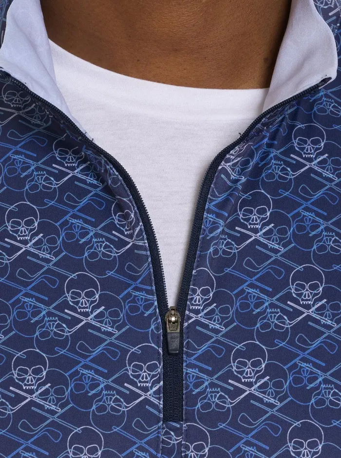 Men Long Sleeve Button Down Shirts Robert Graham IRON SKULL LONG SLEEVE KNIT SHIRT Grey