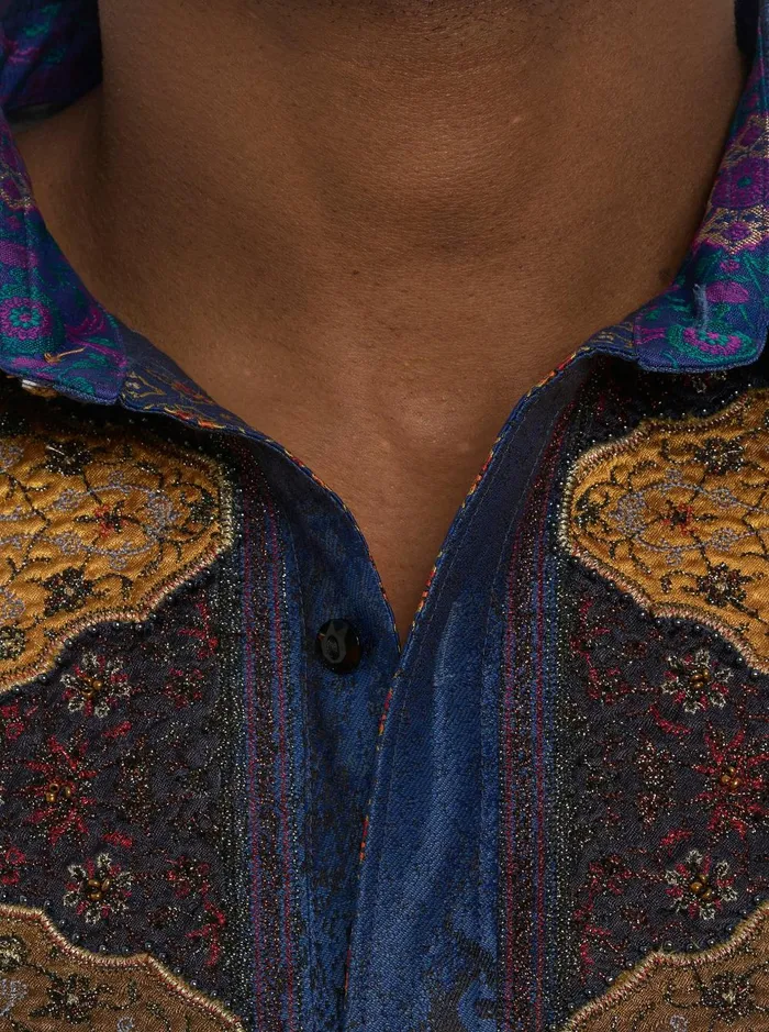 Men Long Sleeve Button Down Shirts Robert Graham LIMITED EDITION THE RENAISSANCE LONG SLEEVE BUTTON DOWN SHIRT Multi