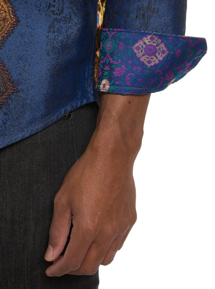 Men Long Sleeve Button Down Shirts Robert Graham LIMITED EDITION THE RENAISSANCE LONG SLEEVE BUTTON DOWN SHIRT Multi