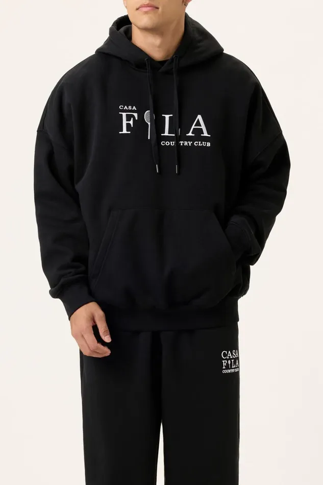 Men Matching Sets Fila Casa Fila Country Club Hoodie 001 Black