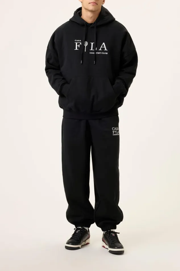 Men Matching Sets Fila Casa Fila Country Club Hoodie 001 Black