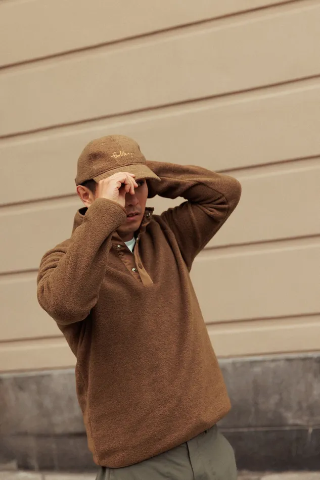 Men MOS MOSH MMGCheck Placket Sweat Burn Cava Sweatshirts
