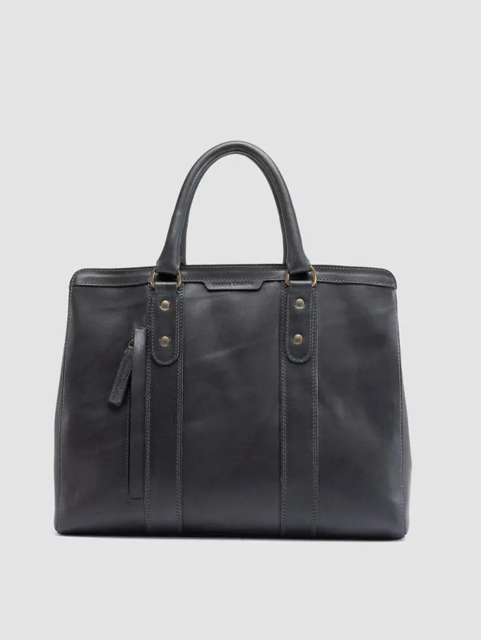 Men Officine Creative Accessories RARE 046 Grey Leather Briefcase