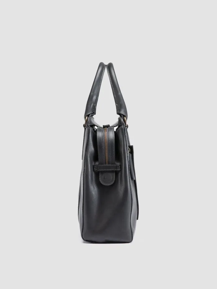 Men Officine Creative Accessories RARE 046 Grey Leather Briefcase Men Officine Creative Accessories RARE 046 Grey Leather Briefcase