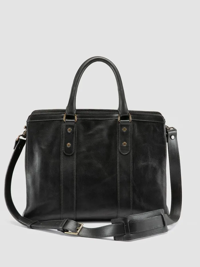 Men Officine Creative Accessories RARE 046 Grey Leather Briefcase Men Officine Creative Accessories RARE 046 Grey Leather Briefcase