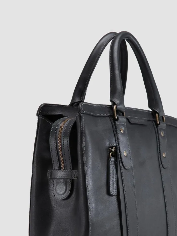 Men Officine Creative Accessories RARE 046 Grey Leather Briefcase Men Officine Creative Accessories RARE 046 Grey Leather Briefcase