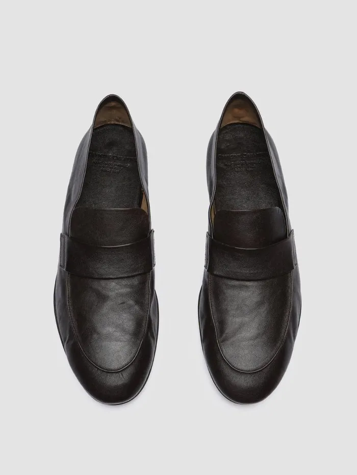Men Officine Creative Footwear AIRTO 001 Brown Leather Penny Loafers