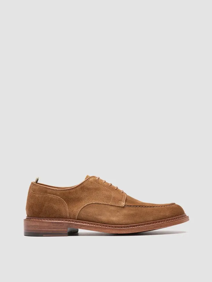 Men Officine Creative Footwear ASTON 002 Brown Suede Derby Shoes