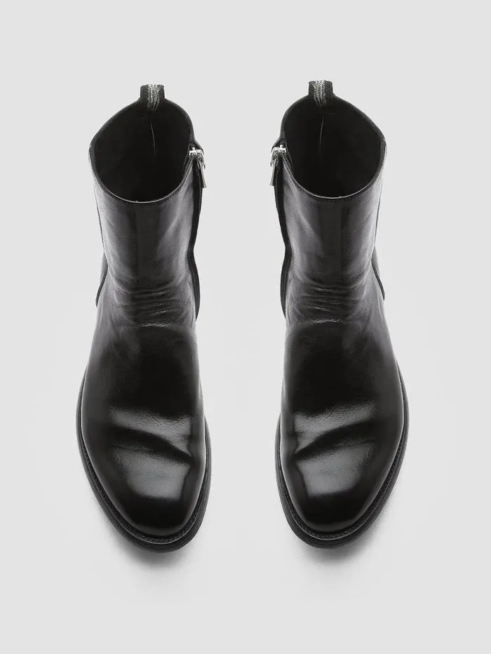 Men Officine Creative Footwear HIVE 010 Black Leather Boots Men Officine Creative Footwear HIVE 010 Black Leather Boots