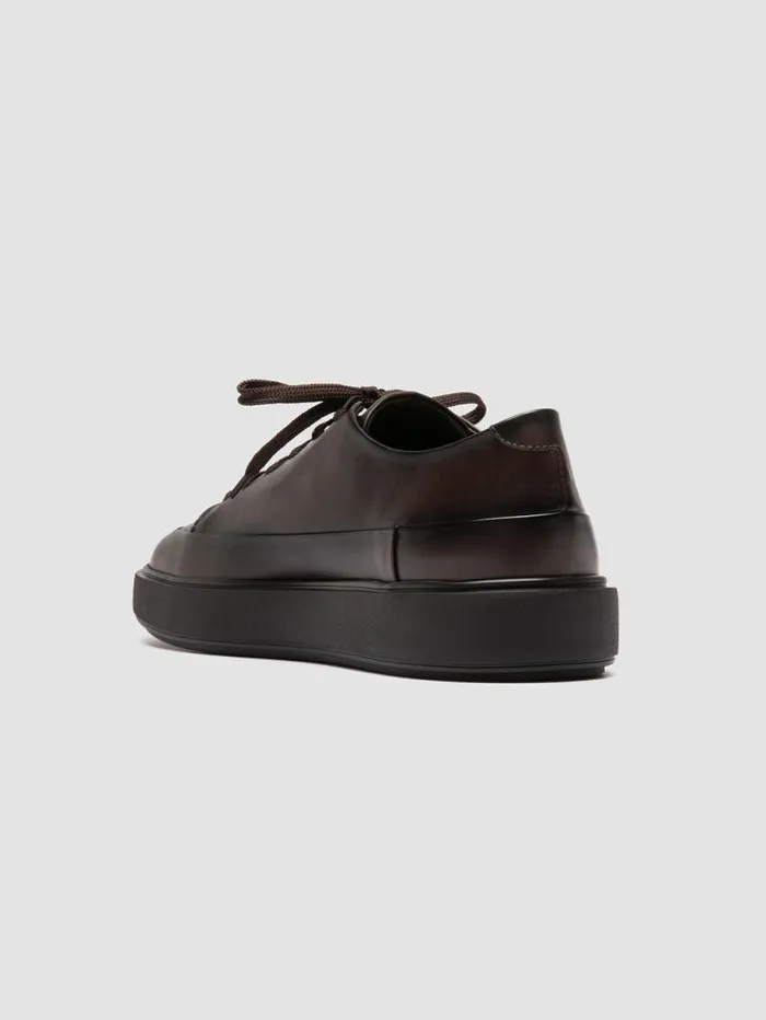 Men Officine Creative Footwear RELEASE 001 Brown Leather Low Top Sneakers Men Officine Creative Footwear RELEASE 001 Brown Leather Low Top Sneakers