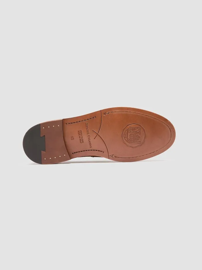 Men Officine Creative Footwear SAX 001 Brown Suede Penny Loafers