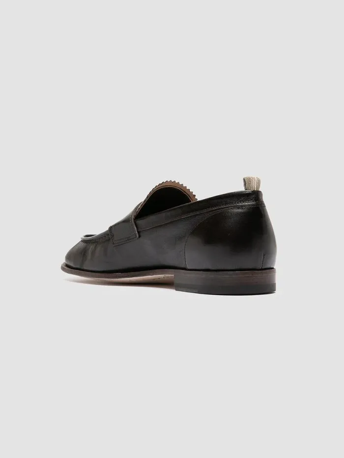 Men Officine Creative Footwear SOLITUDE 001 Brown Leather Penny Loafers Men Officine Creative Footwear SOLITUDE 001 Brown Leather Penny Loafers