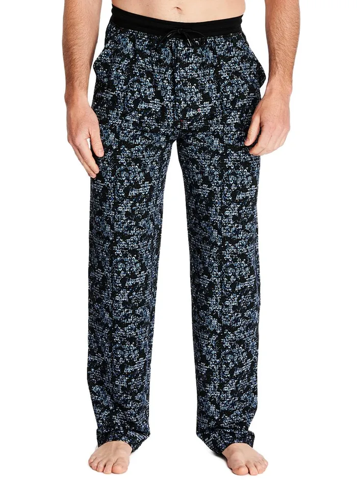 Men Pajamas and Underwear Robert Graham PRINTED PJ PANT Black
