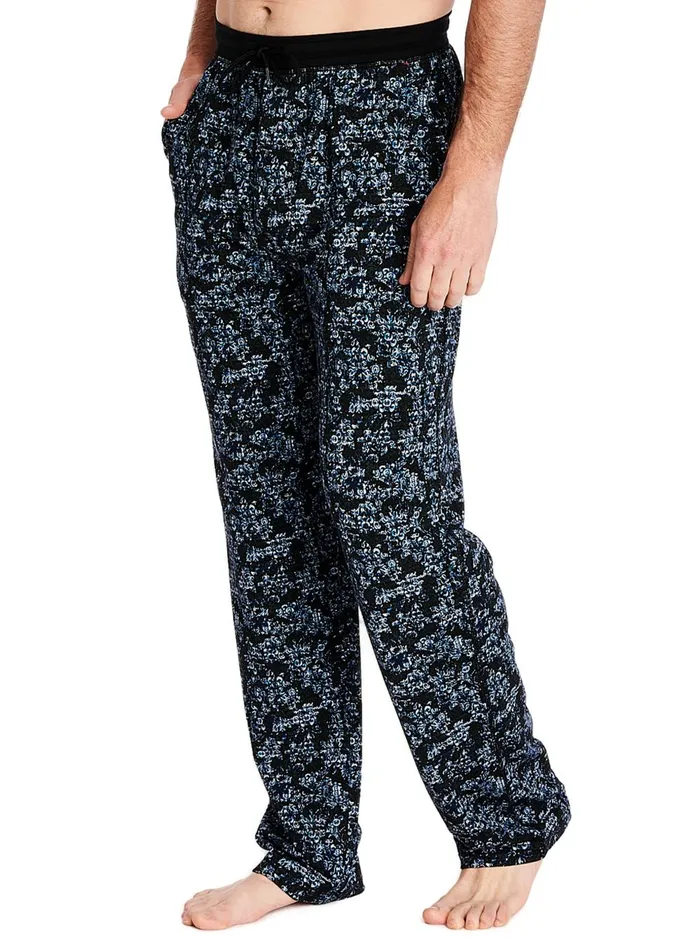 Men Pajamas and Underwear Robert Graham PRINTED PJ PANT Black