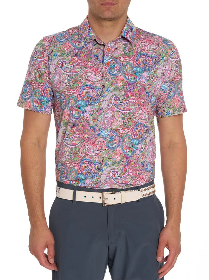 Men Polos and TShirts Robert Graham GOLDBERG PERFORMANCE POLO Grey