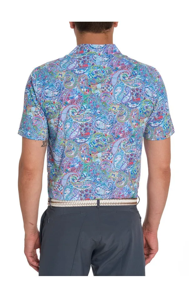 Men Polos and TShirts Robert Graham GOLDBERG PERFORMANCE POLO Grey