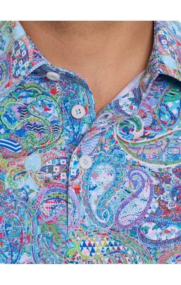 Men Polos and TShirts Robert Graham GOLDBERG PERFORMANCE POLO Grey