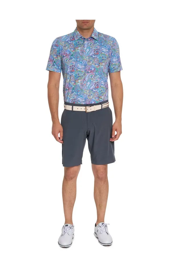Men Polos and TShirts Robert Graham GOLDBERG PERFORMANCE POLO Grey