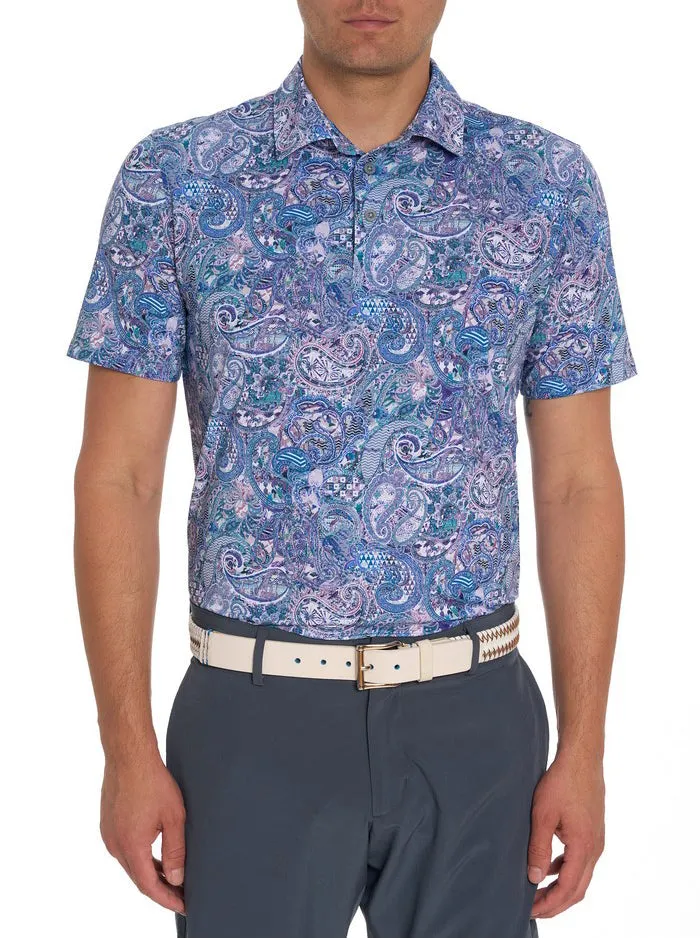 Men Polos and TShirts Robert Graham GOLDBERG PERFORMANCE POLO Grey