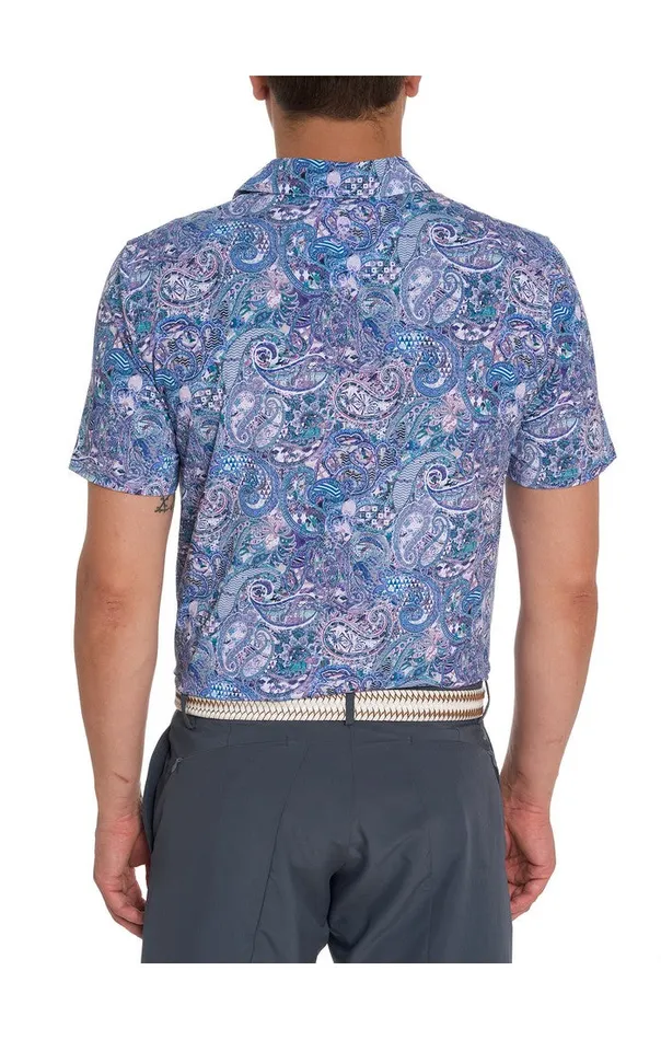 Men Polos and TShirts Robert Graham GOLDBERG PERFORMANCE POLO Grey
