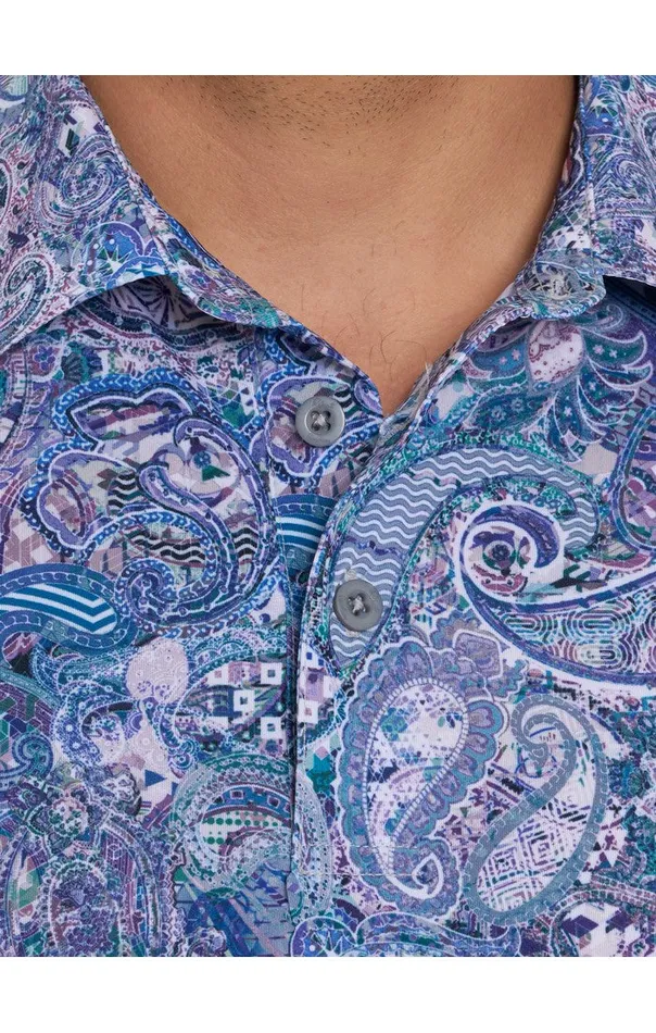 Men Polos and TShirts Robert Graham GOLDBERG PERFORMANCE POLO Grey