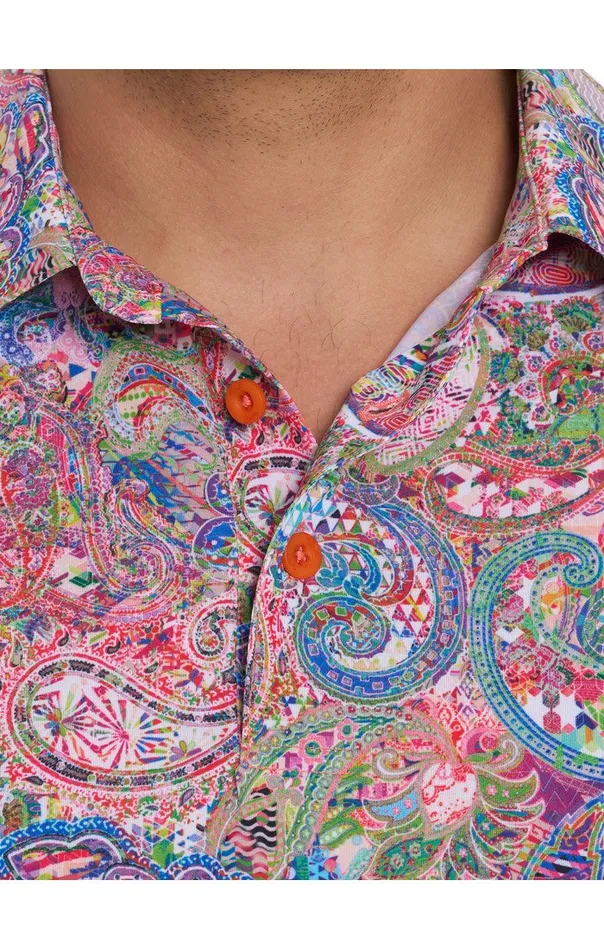 Men Polos and TShirts Robert Graham GOLDBERG PERFORMANCE POLO Grey