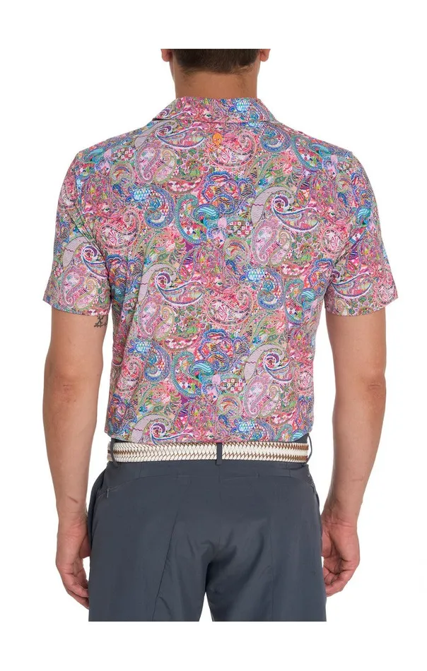 Men Polos and TShirts Robert Graham GOLDBERG PERFORMANCE POLO Grey